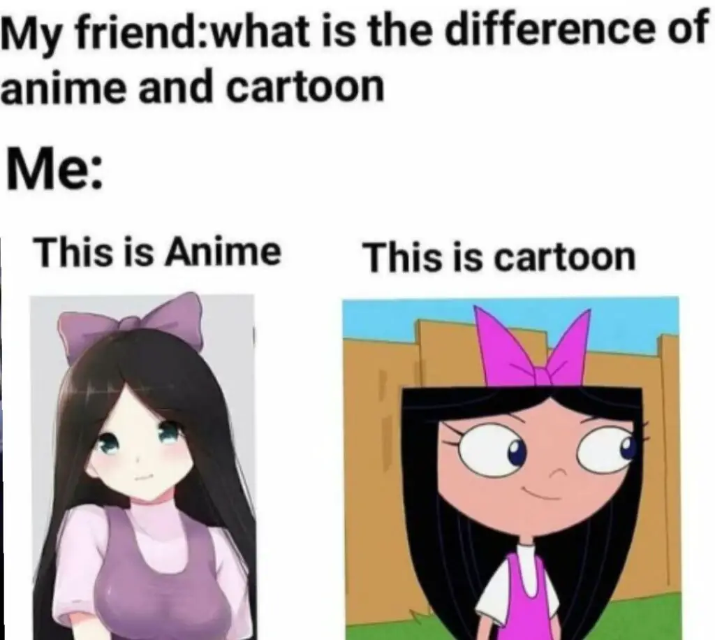 anime vs cartoon- animation style